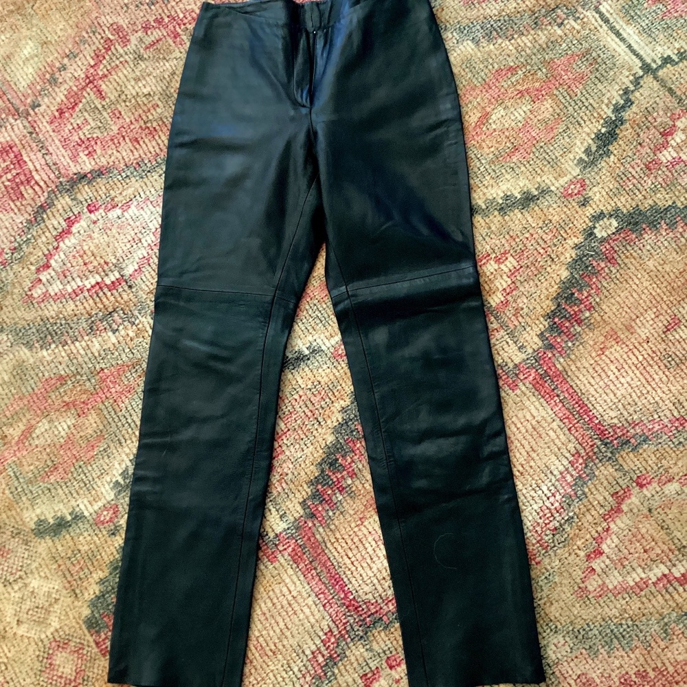 Black leather pants